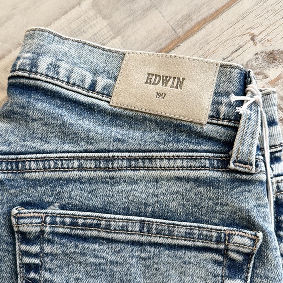 Edwin Bree Ankle Straight Cropped Jeans | Cosmic Wash - Picture 12 of 12